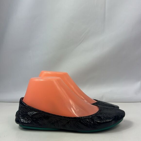 Tieks Black Patent Leather Women's Flat Shoes - Picture 2 of 12